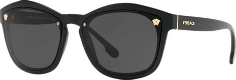 Versace VE 4350 GB1/87 Black Plastic Rectangle Sunglasses 